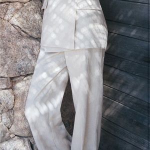 Zara 100% linen trousers